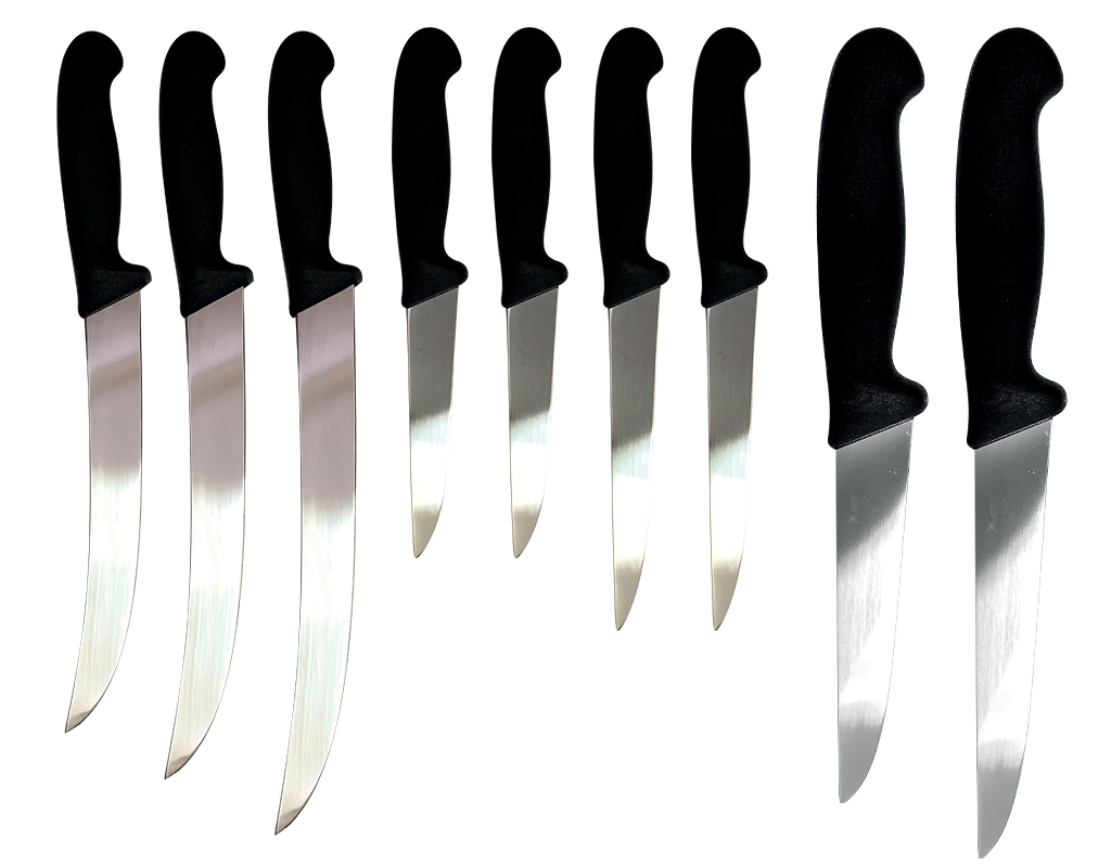 Professional knives with detectable handle