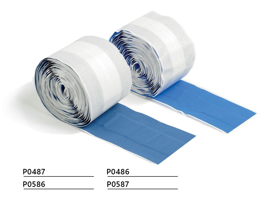 Detectable blue plasters for cutting
