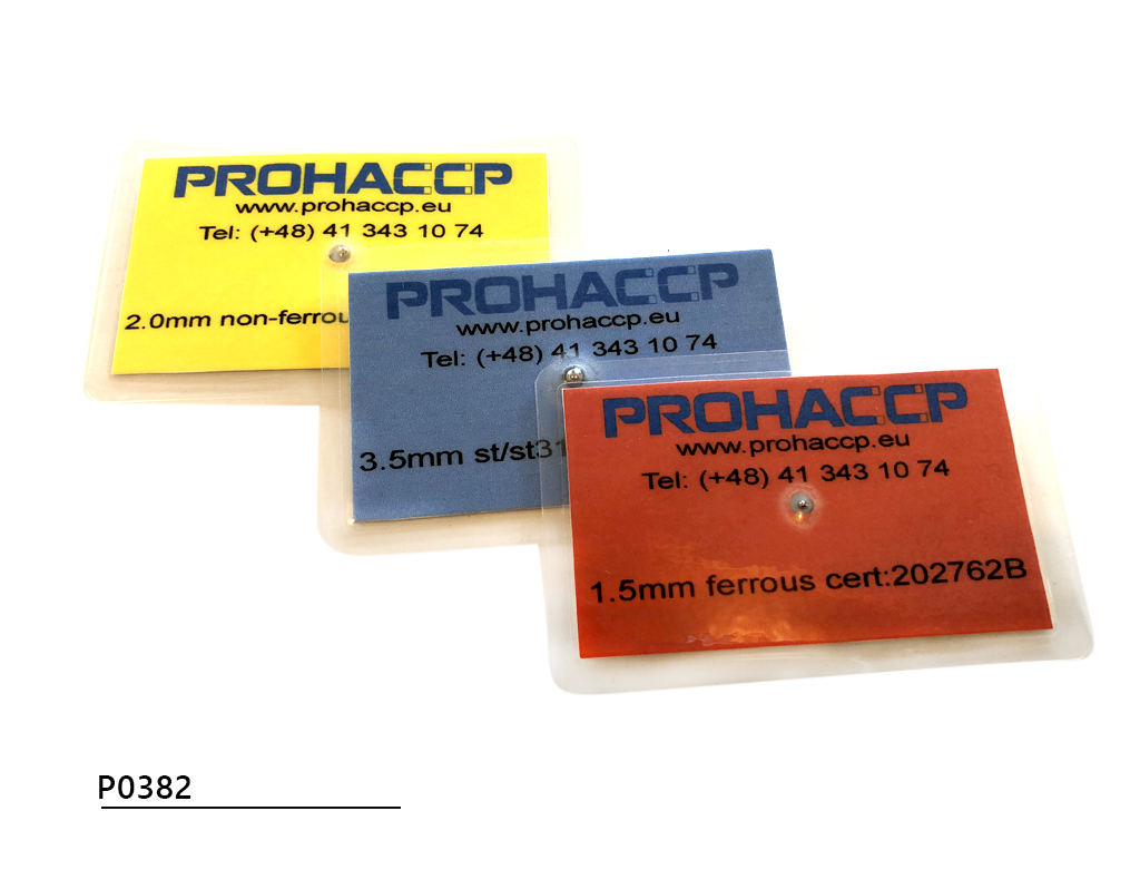 Prüfkörper für Metalldetektoren LAMINATED CARD