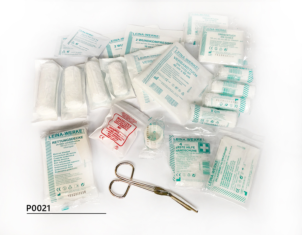 First Aid Kit equipment - DIN 13164
