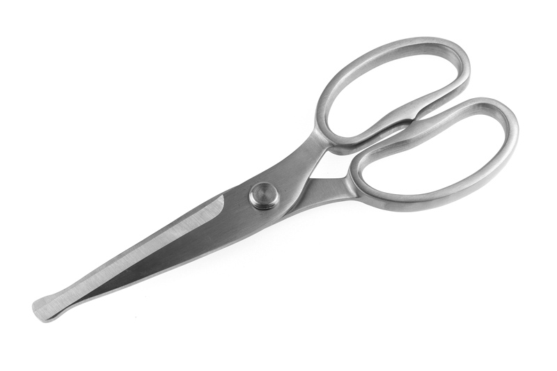 Stainless steel detectable safety scissors