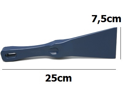 Ar metāla detektoru uztverams rokas skrāpis
7,5cm