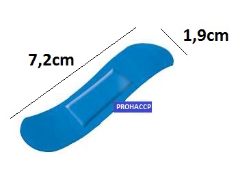 Ar metāla detektoru uztverams zils plāksteris
7,2x1,9mm